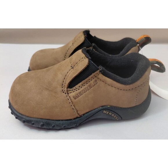 Merrell Jungle Moc Toddler Sz 6.5 Slip On Nubuck Brown Suede Shoes J60527 - Picture 3 of 7
